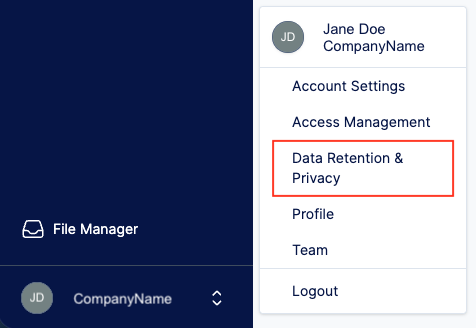 Data Retention & Privacy menu.png